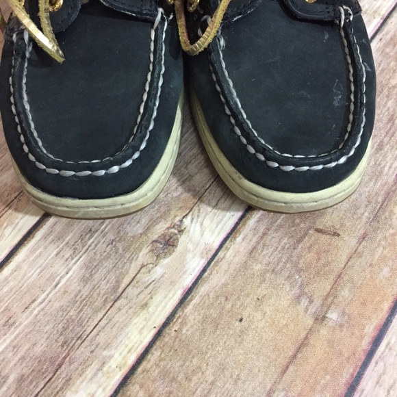 Sperry Black with leopard print shoes size 5.5 - Picture 4 of 6